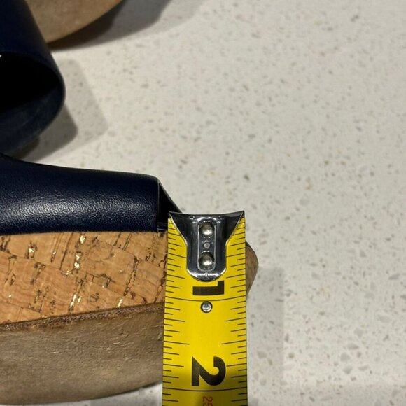 Yves Saint Laurent Womens Deauville Cork Heel Wedge Sandals Black Size 39 - Picture 5 of 12